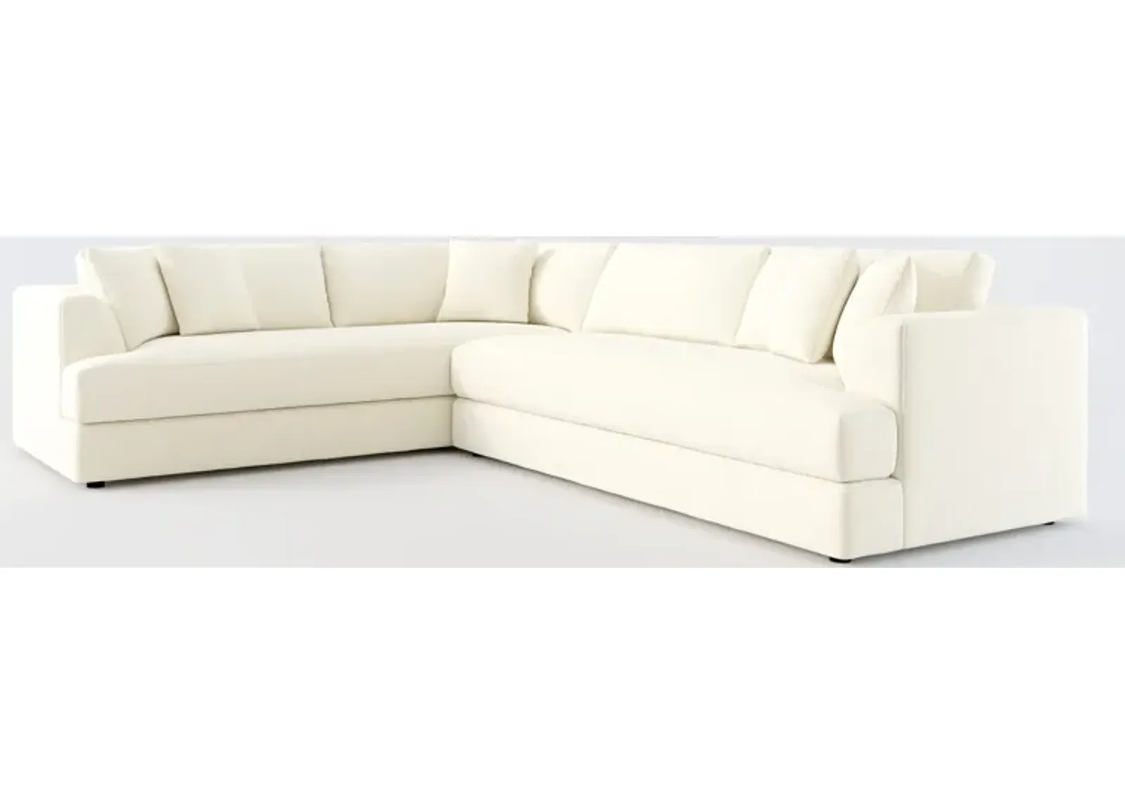 Ridley Foam Comfort 2-Piece Sectional with Right-Facing Sofa - Fincher Ivory