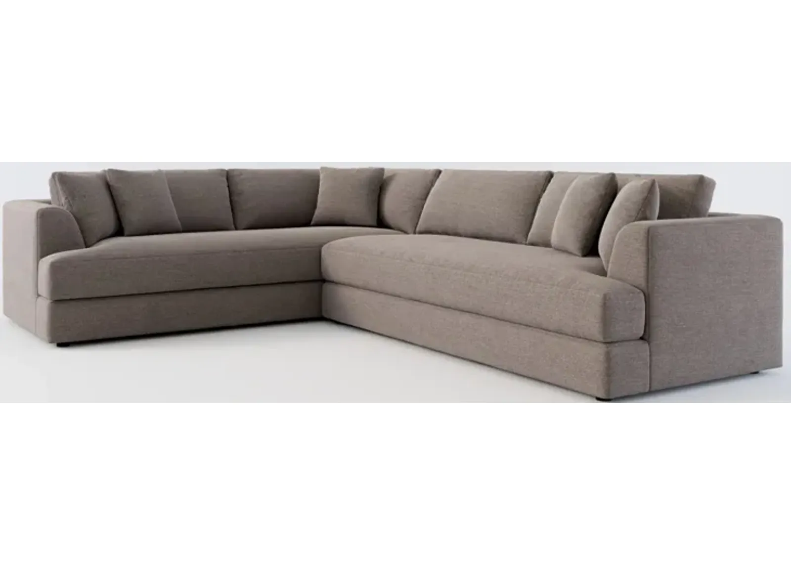 Ridley Foam Comfort 2-Piece Sectional with Right-Facing Sofa - Presidio Steel