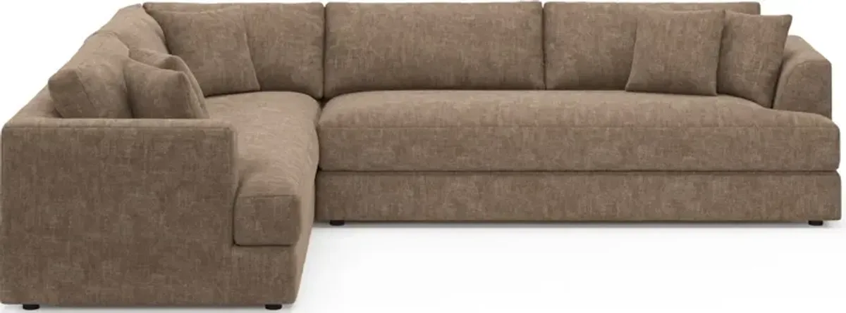 Ridley Foam Comfort 2-Piece Sectional with Right-Facing Sofa - Argo Java