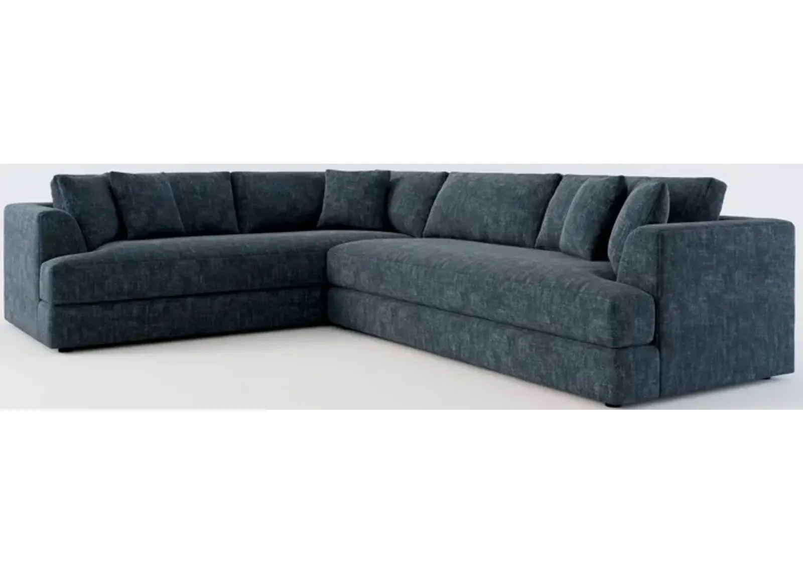 Ridley Foam Comfort 2-Piece Sectional with Right-Facing Sofa - Argo Navy