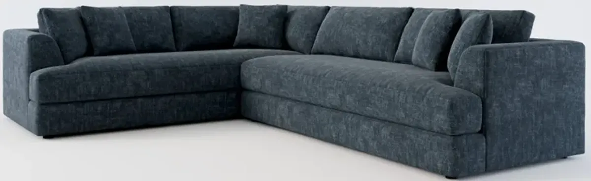 Ridley Foam Comfort 2-Piece Sectional with Right-Facing Sofa - Argo Navy