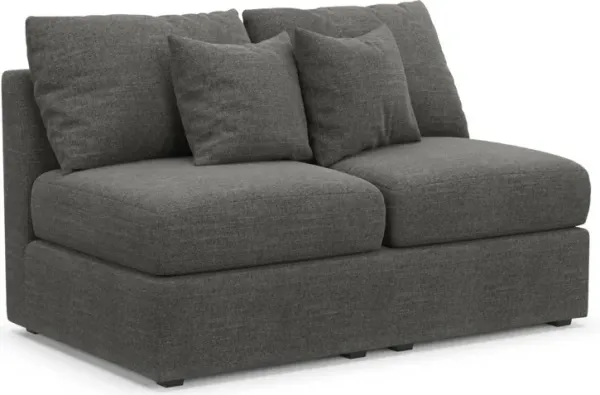 The Pitt Foam Comfort Armless Loveseat - Curious Charcoal