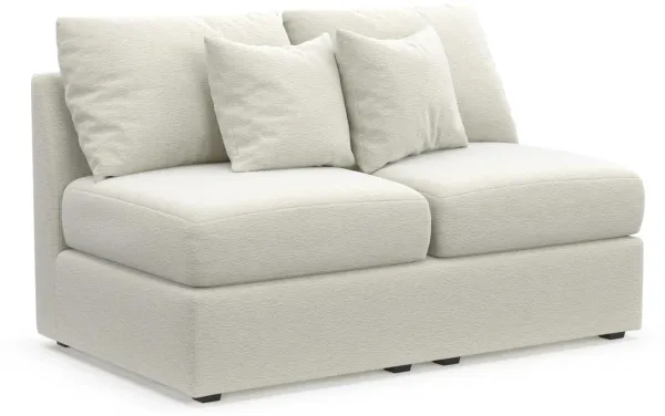 The Pitt Foam Comfort Armless Loveseat - Living Large White