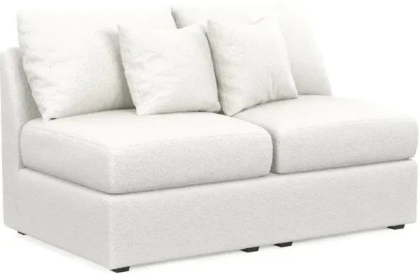 The Pitt Foam Comfort Armless Loveseat - Bloke Snow