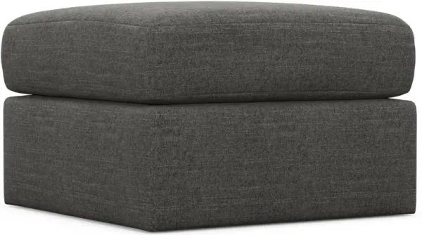 The Pitt Foam Comfort Ottoman - Curious Charcoal