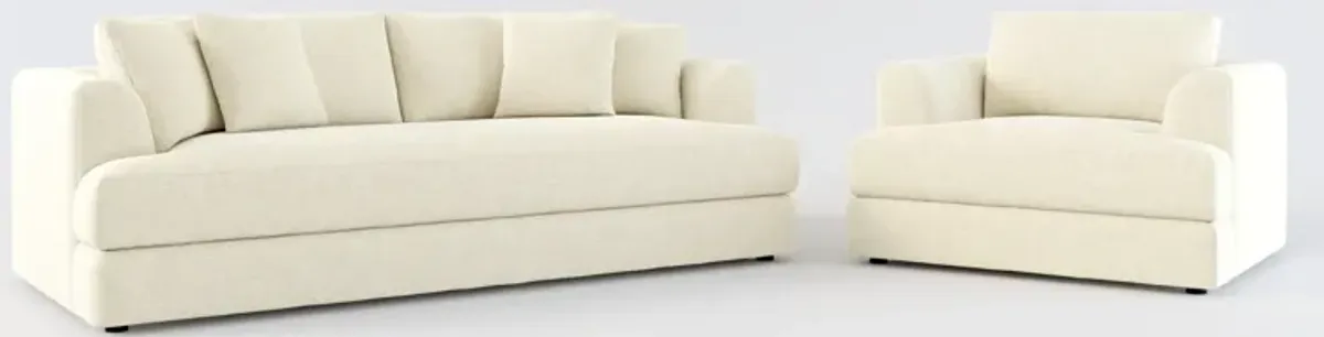 Ridley Hybrid Comfort Sofa and Chair Set - Bridger Shell