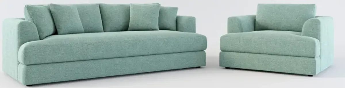 Ridley Hybrid Comfort Sofa and Chair Set - Bridger Jade