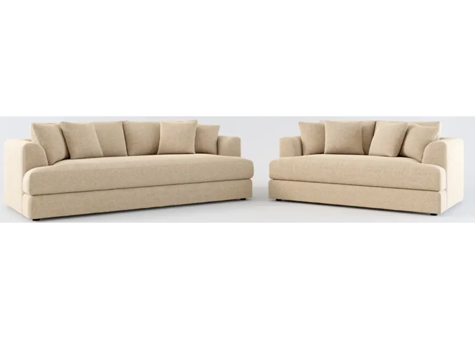 Ridley Hybrid Comfort Sofa and Loveseat Set - Liv Wicker