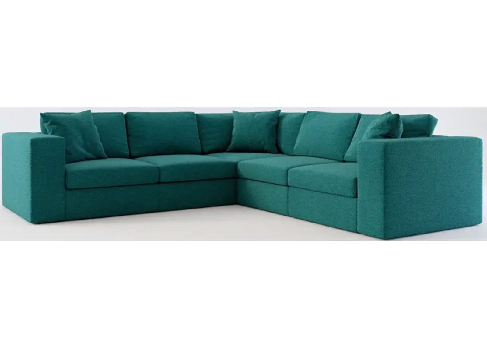 Collin Foam Comfort 5-Piece Sectional - Bloke Peacock