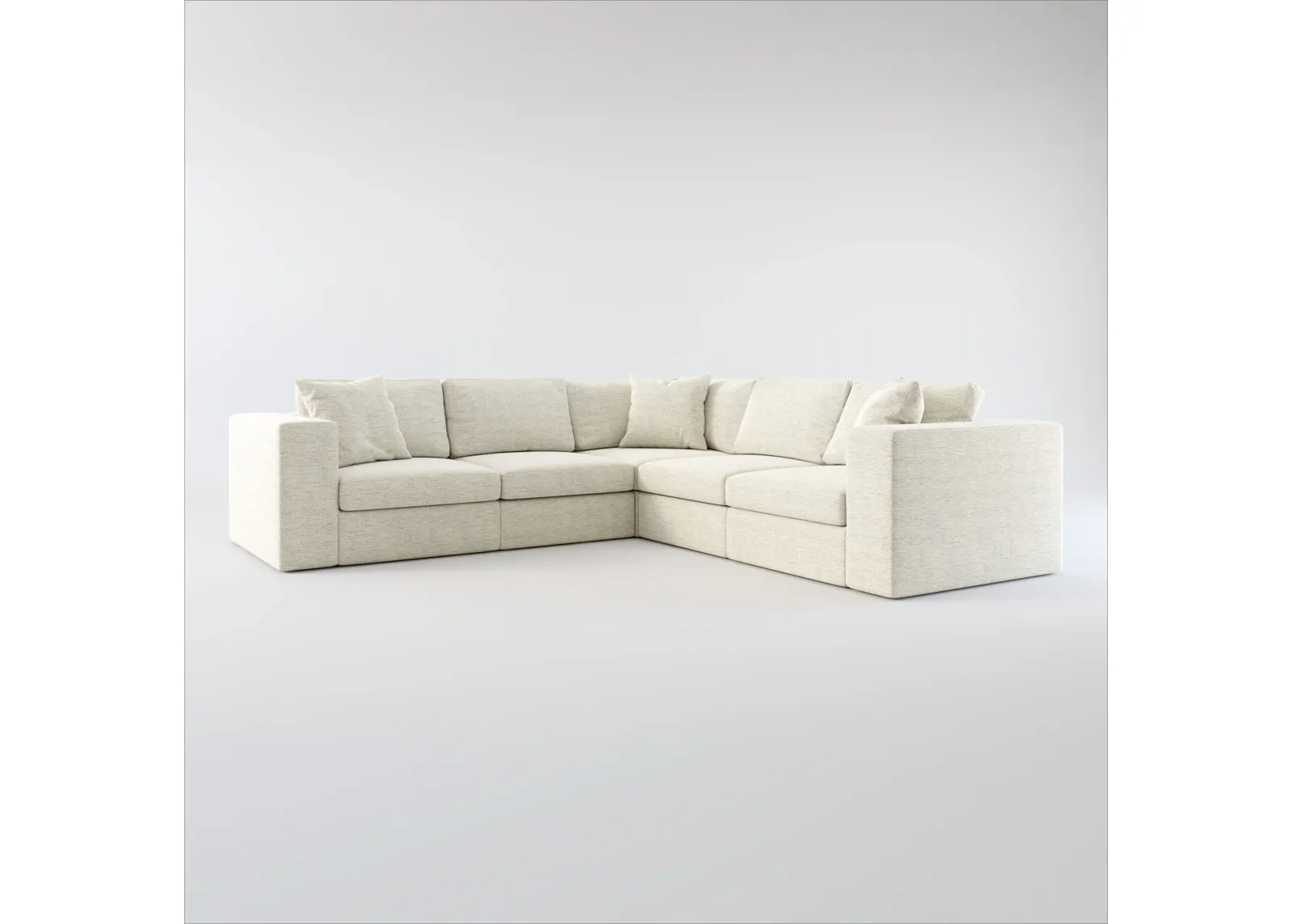 Collin Foam Comfort 5-Piece Sectional - Merino Chalk