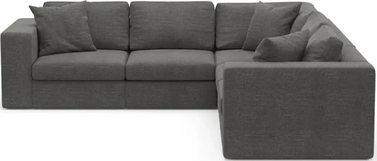 Collin Foam Comfort 5-Piece Sectional - Curious Charcoal