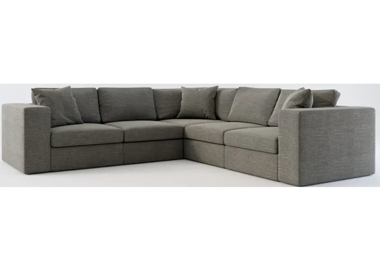 Collin Foam Comfort 5-Piece Sectional - Curious Charcoal