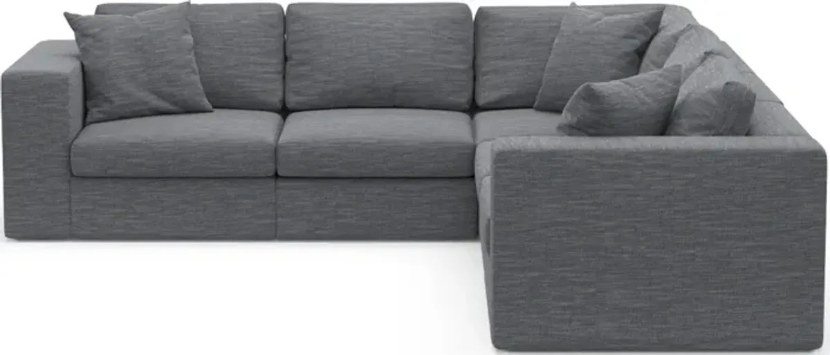 Collin Foam Comfort 5-Piece Sectional - Dudley Indigo