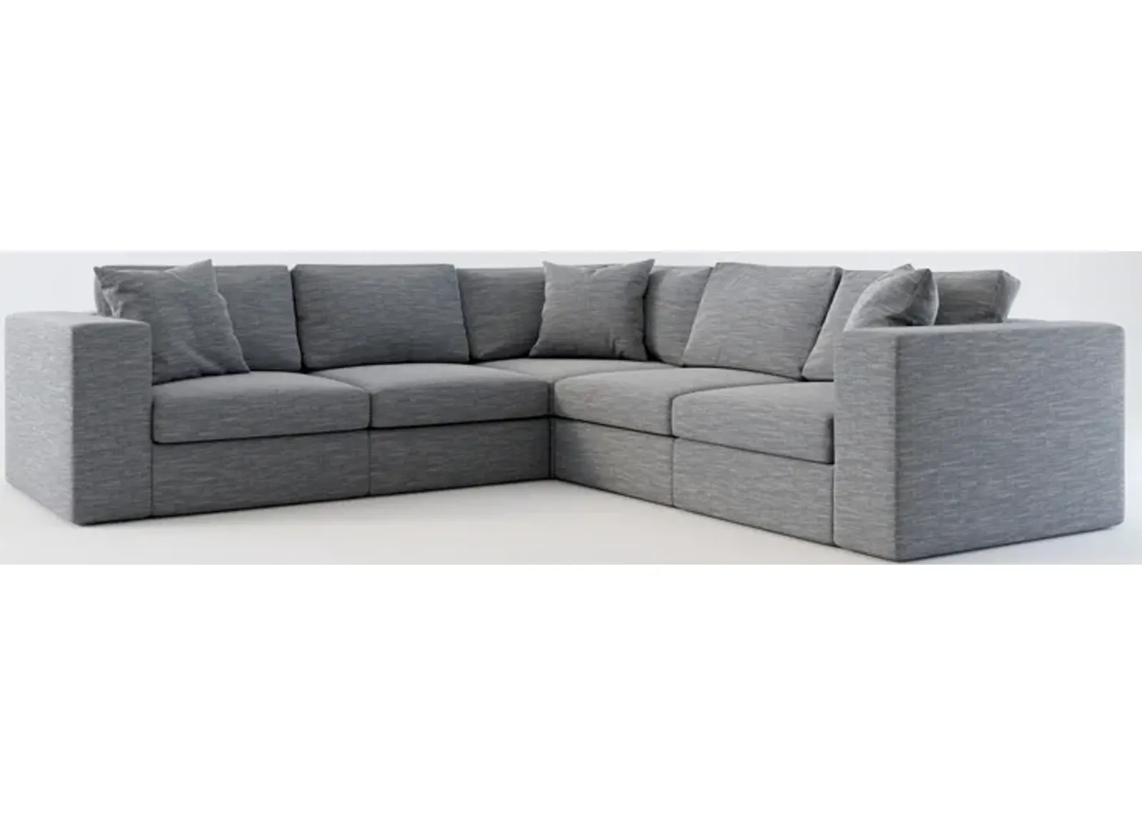 Collin Foam Comfort 5-Piece Sectional - Dudley Indigo