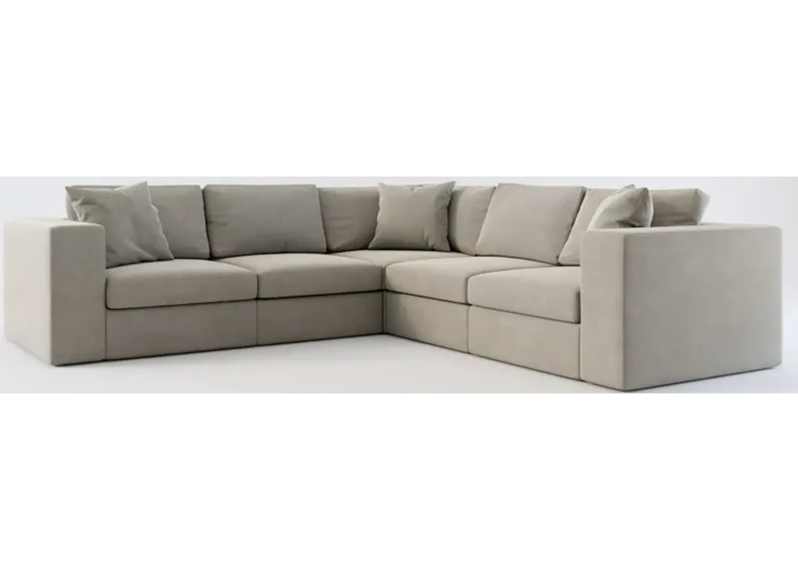 Collin Foam Comfort 5-Piece Sectional - Abington Fog