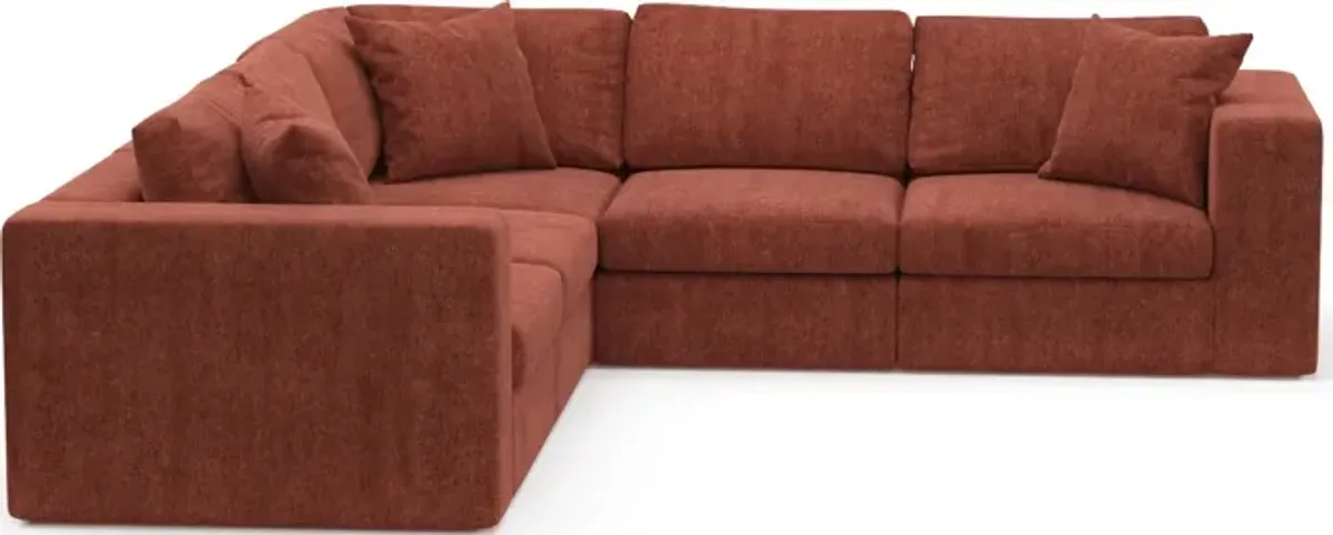 Collin Foam Comfort 5-Piece Sectional - Contessa Paprika