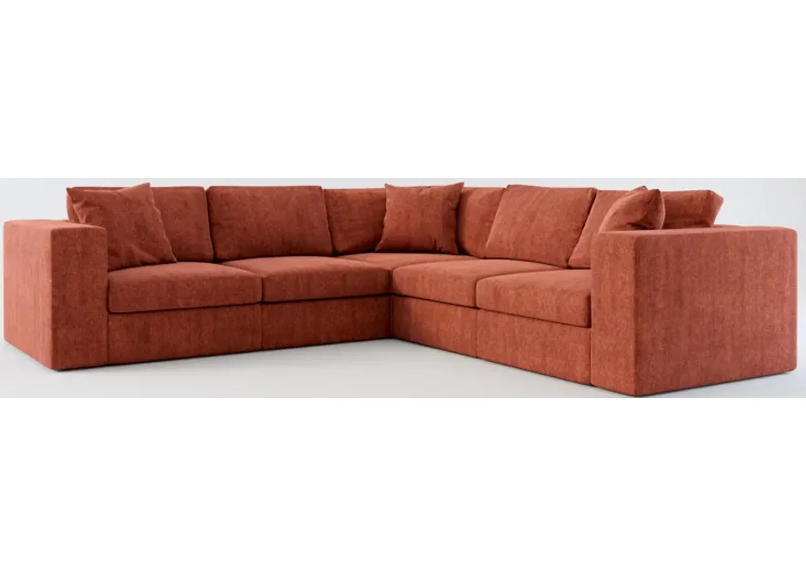 Collin Foam Comfort 5-Piece Sectional - Contessa Paprika