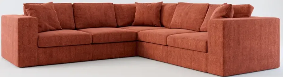 Collin Foam Comfort 5-Piece Sectional - Contessa Paprika