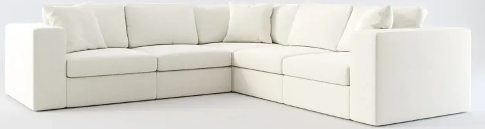 Collin Foam Comfort 5-Piece Sectional - Living Large White