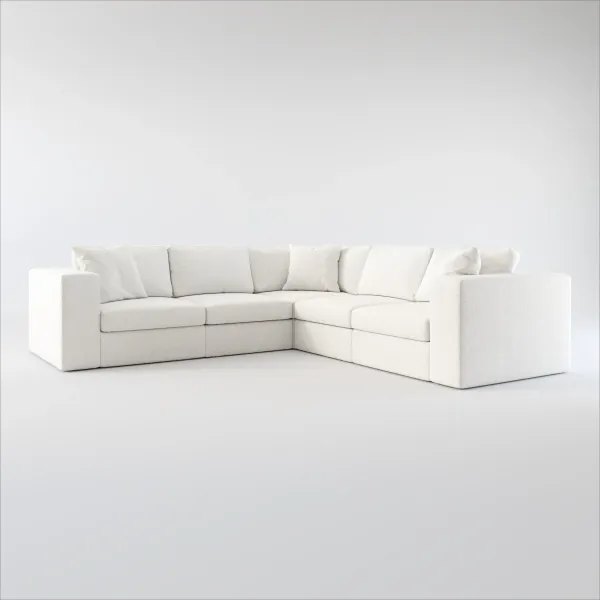 Collin Foam Comfort 5-Piece Sectional - Bloke Snow