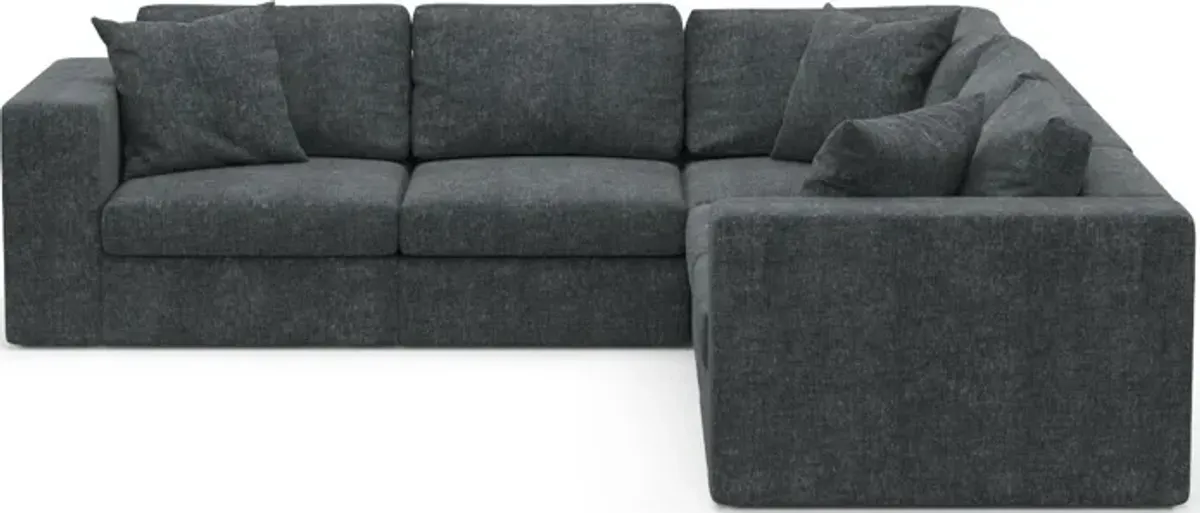 Collin Hybrid Comfort 5-Piece Sectional - Contessa Shadow