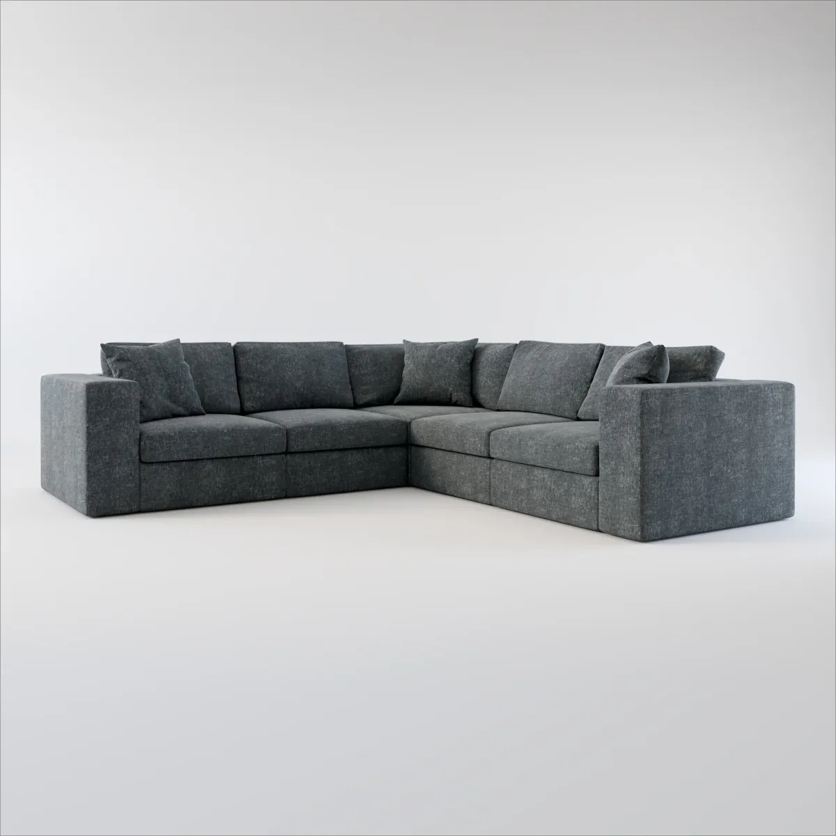 Collin Hybrid Comfort 5-Piece Sectional - Contessa Shadow