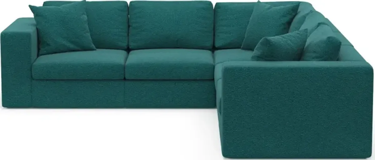 Collin Hybrid Comfort 5-Piece Sectional - Bloke Peacock