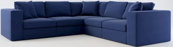 Collin Hybrid Comfort 5-Piece Sectional - Abington Indigo