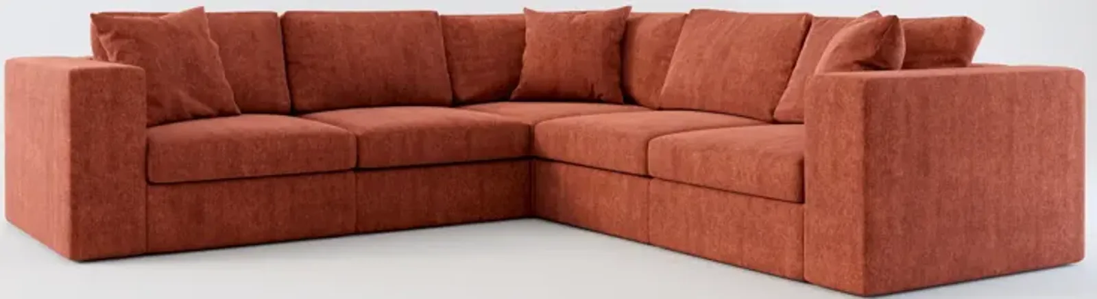 Collin Hybrid Comfort 5-Piece Sectional - Contessa Paprika