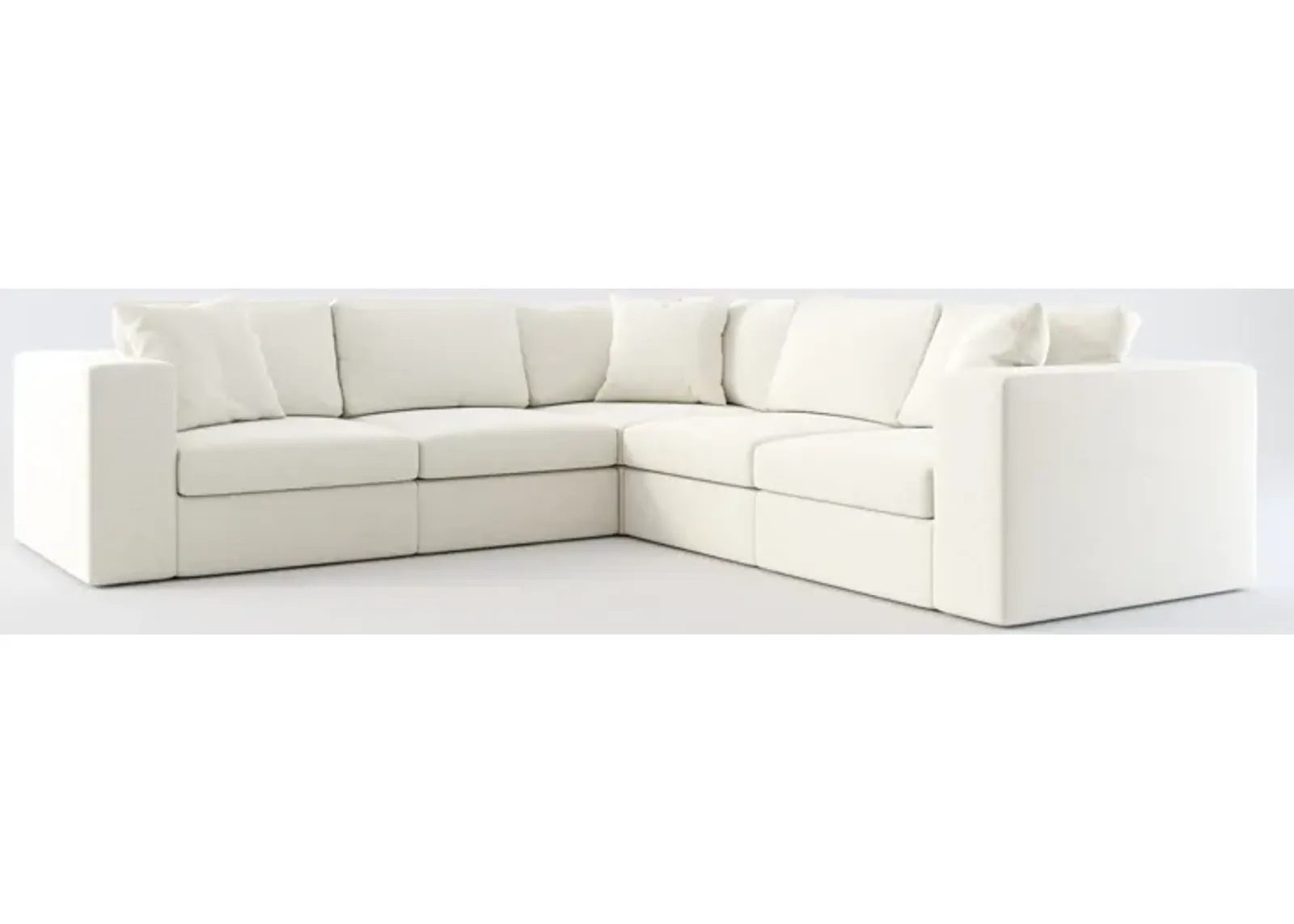 Collin Hybrid Comfort 5-Piece Sectional - Living Large White