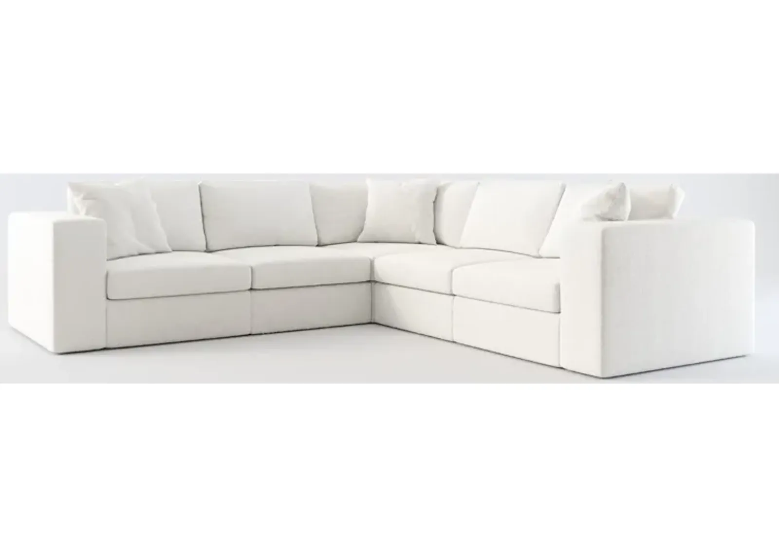 Collin Hybrid Comfort 5-Piece Sectional - Bloke Snow