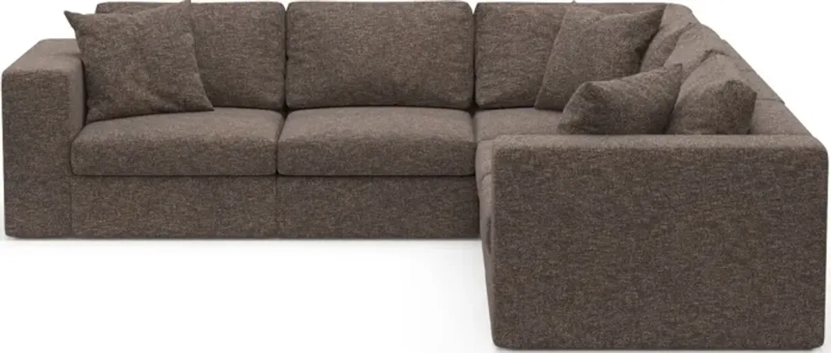 Collin Hybrid Comfort 5 Pc. Sectional - M Walnut