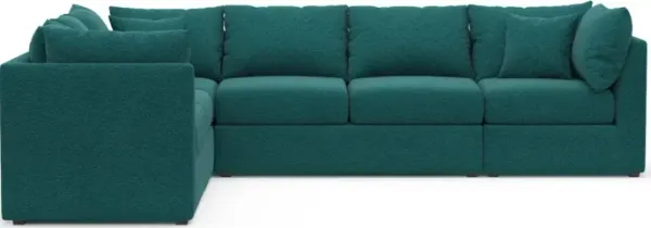 The Pitt Foam Comfort Sectional - Bloke Peacock