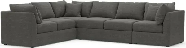 The Pitt Foam Comfort Sectional - Curious Charcoal