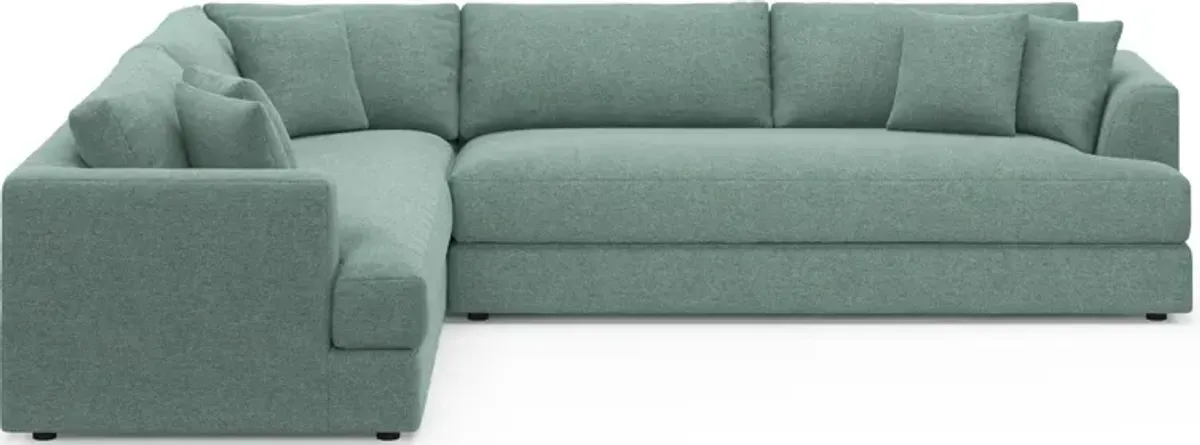 Ridley Hybrid Comfort 2-Piece Sectional with Right-Facing Sofa - Bridger Jade