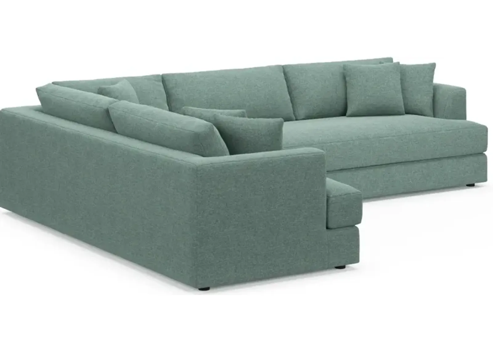 Ridley Hybrid Comfort 2-Piece Sectional with Right-Facing Sofa - Bridger Jade