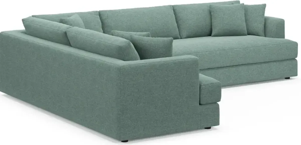 Ridley Hybrid Comfort 2-Piece Sectional with Right-Facing Sofa - Bridger Jade