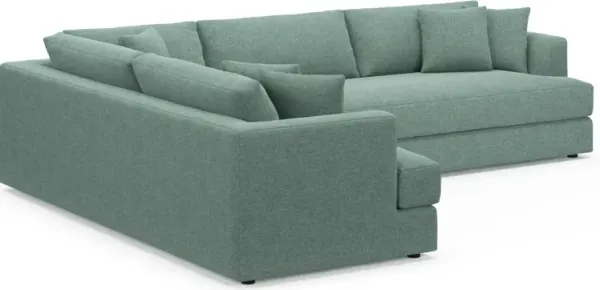 Ridley Hybrid Comfort 2-Piece Sectional with Right-Facing Sofa - Bridger Jade