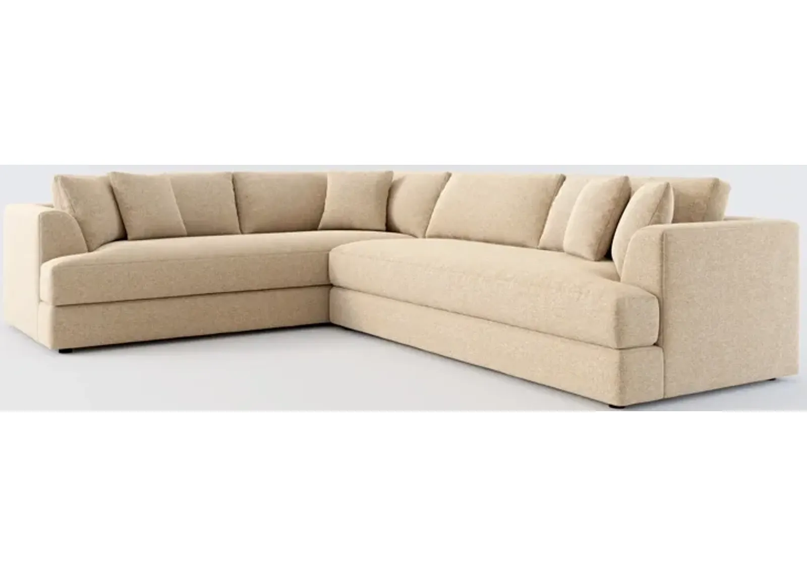 Ridley Hybrid Comfort 2-Piece Sectional with Right-Facing Sofa - Liv Wicker