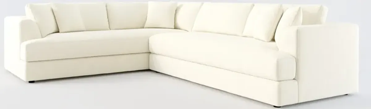 Ridley Hybrid Comfort 2-Piece Sectional with Right-Facing Sofa - Fincher Ivory