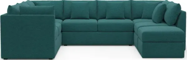 The Pitt Foam Comfort Sectional - Bloke Peacock