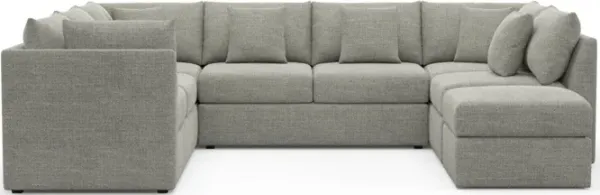 The Pitt Foam Comfort Sectional - Pandora Pepper