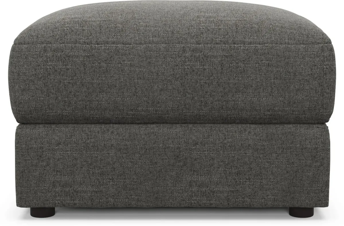 Ridley Foam Comfort Ottoman - Curious Charcoal