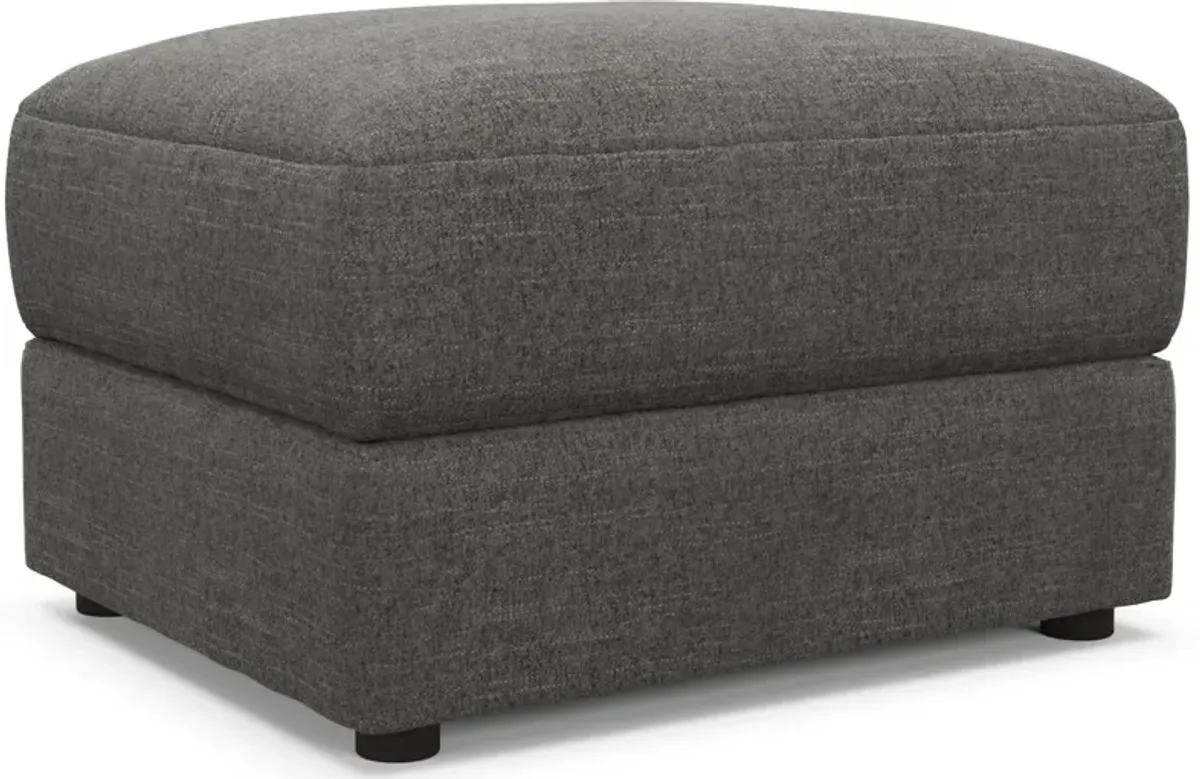 Ridley Foam Comfort Ottoman - Curious Charcoal