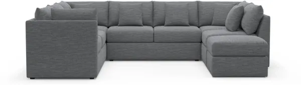 The Pitt Foam Comfort Sectional - Dudley Indigo