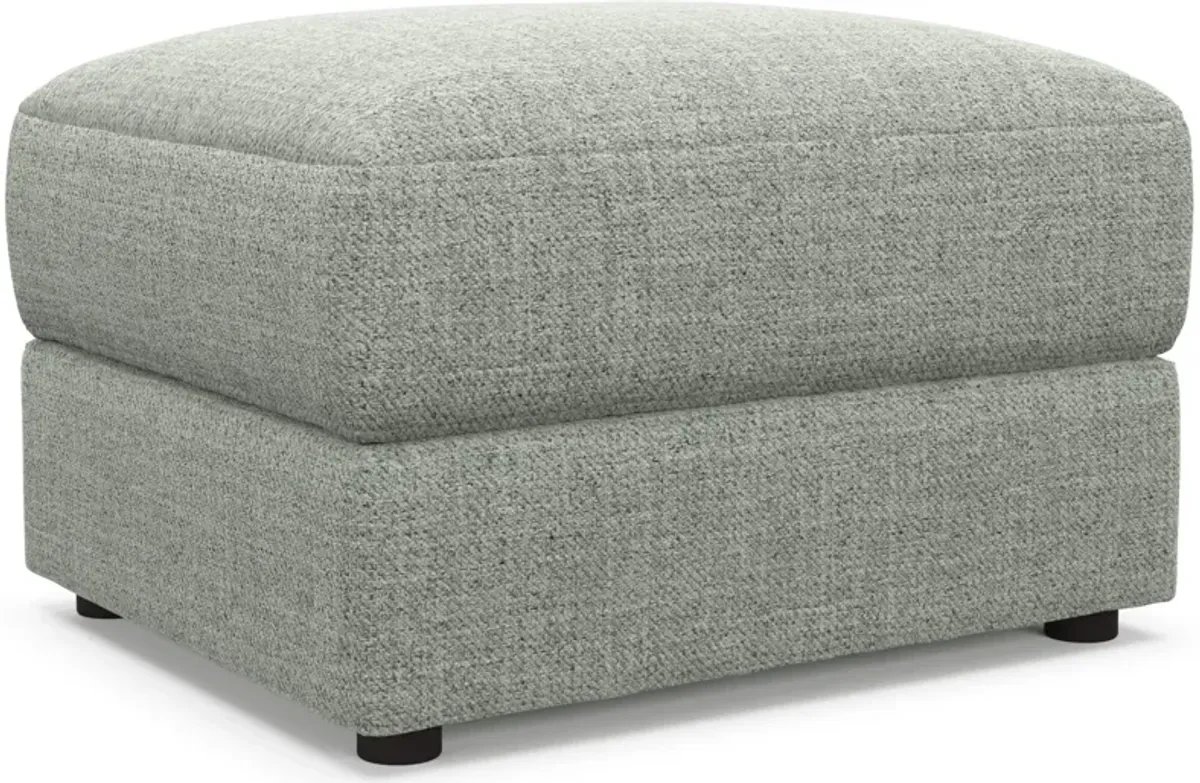 Ridley Foam Comfort Ottoman - Broderick Sea Glass