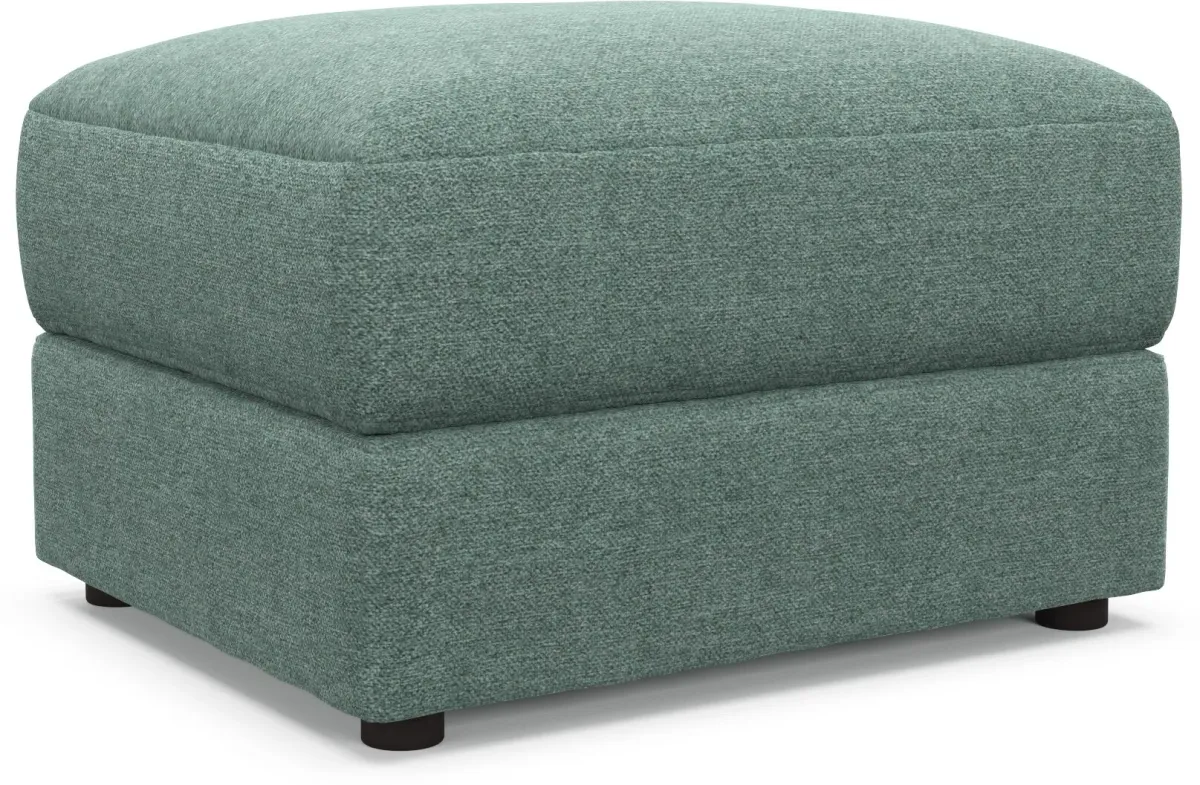 Ridley Foam Comfort Ottoman - Bridger Jade