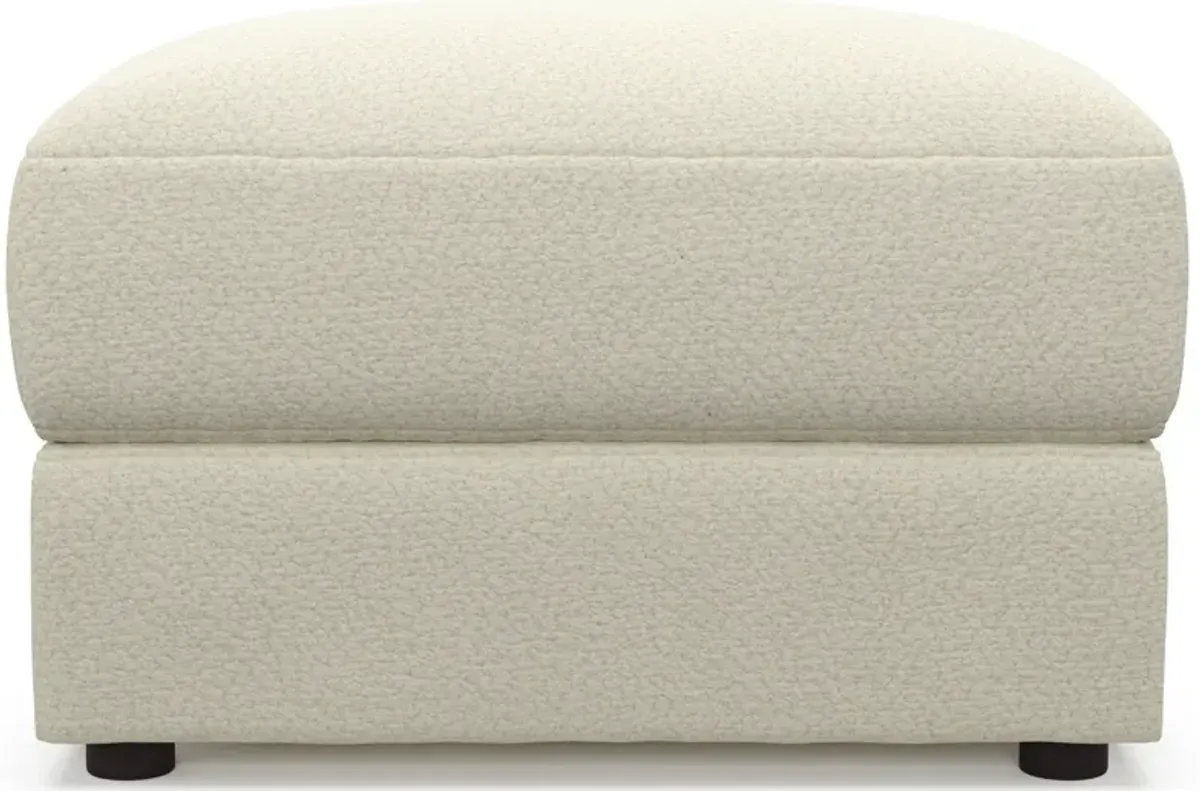 Ridley Foam Comfort Ottoman - Fincher Ivory