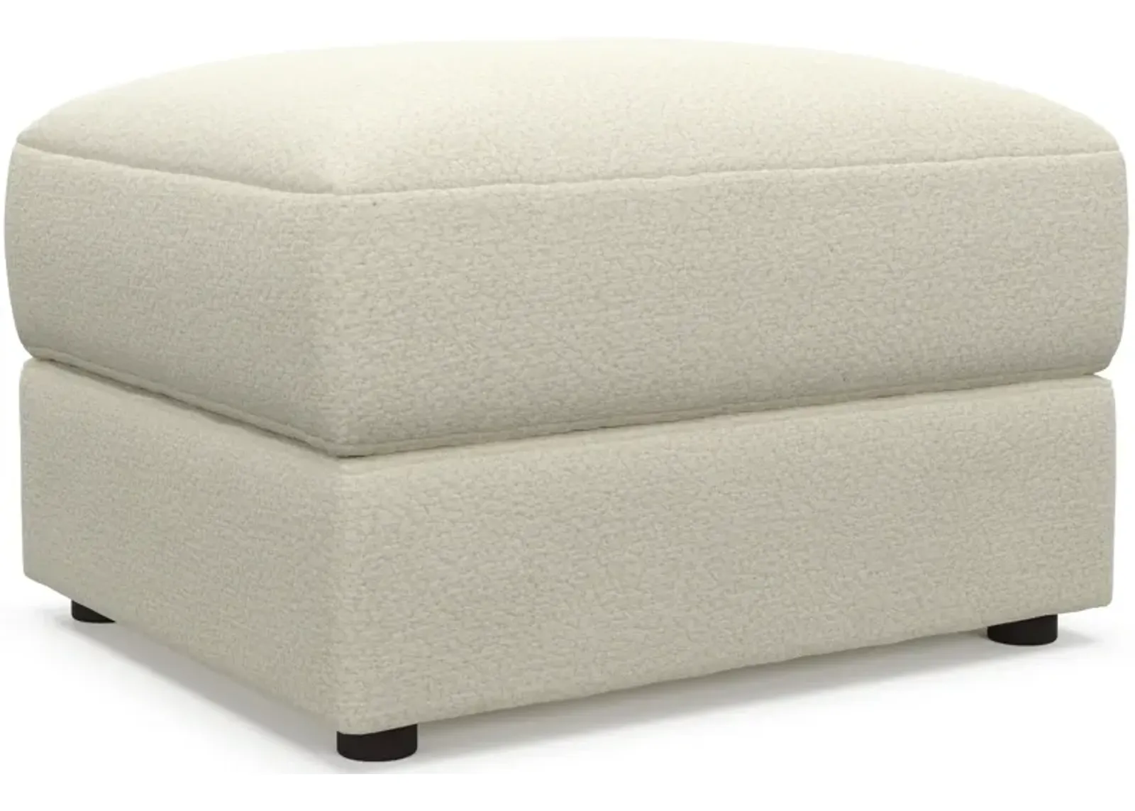 Ridley Foam Comfort Ottoman - Fincher Ivory