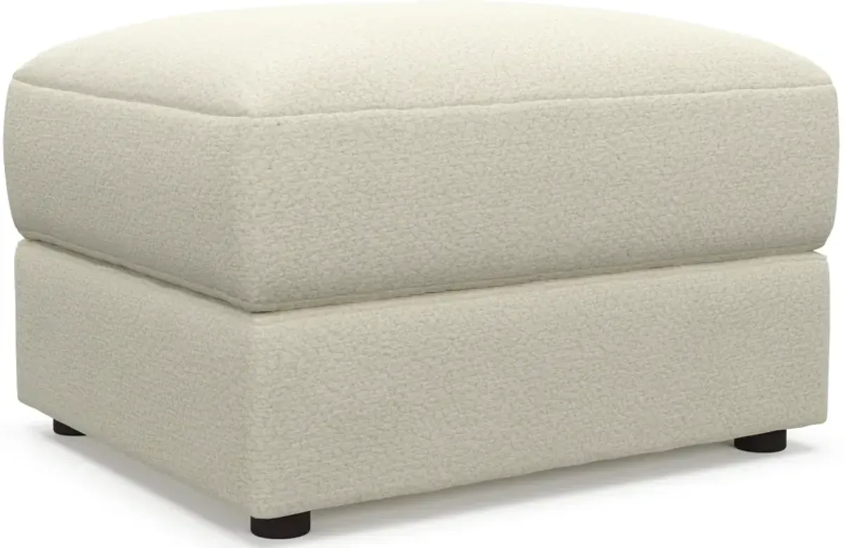 Ridley Foam Comfort Ottoman - Fincher Ivory